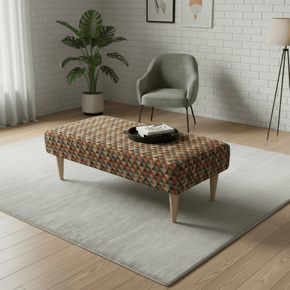 Modern Rectangular Non - Storage Ottoman Seating Stool for UK Homes - ISTOOLS