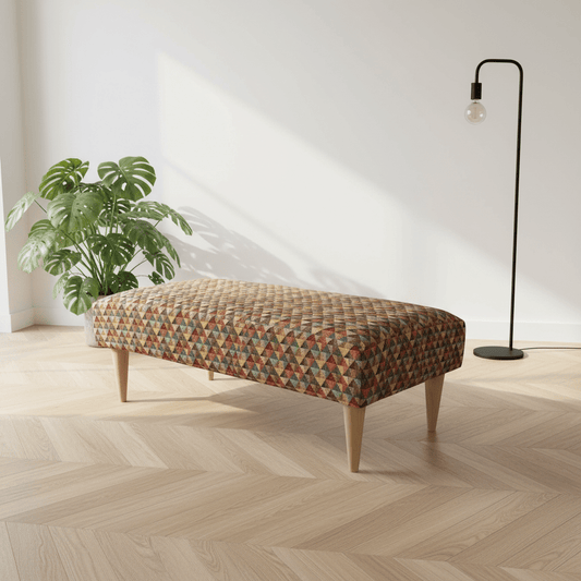 Modern Rectangular Non - Storage Ottoman Seating Stool for UK Homes - ISTOOLS