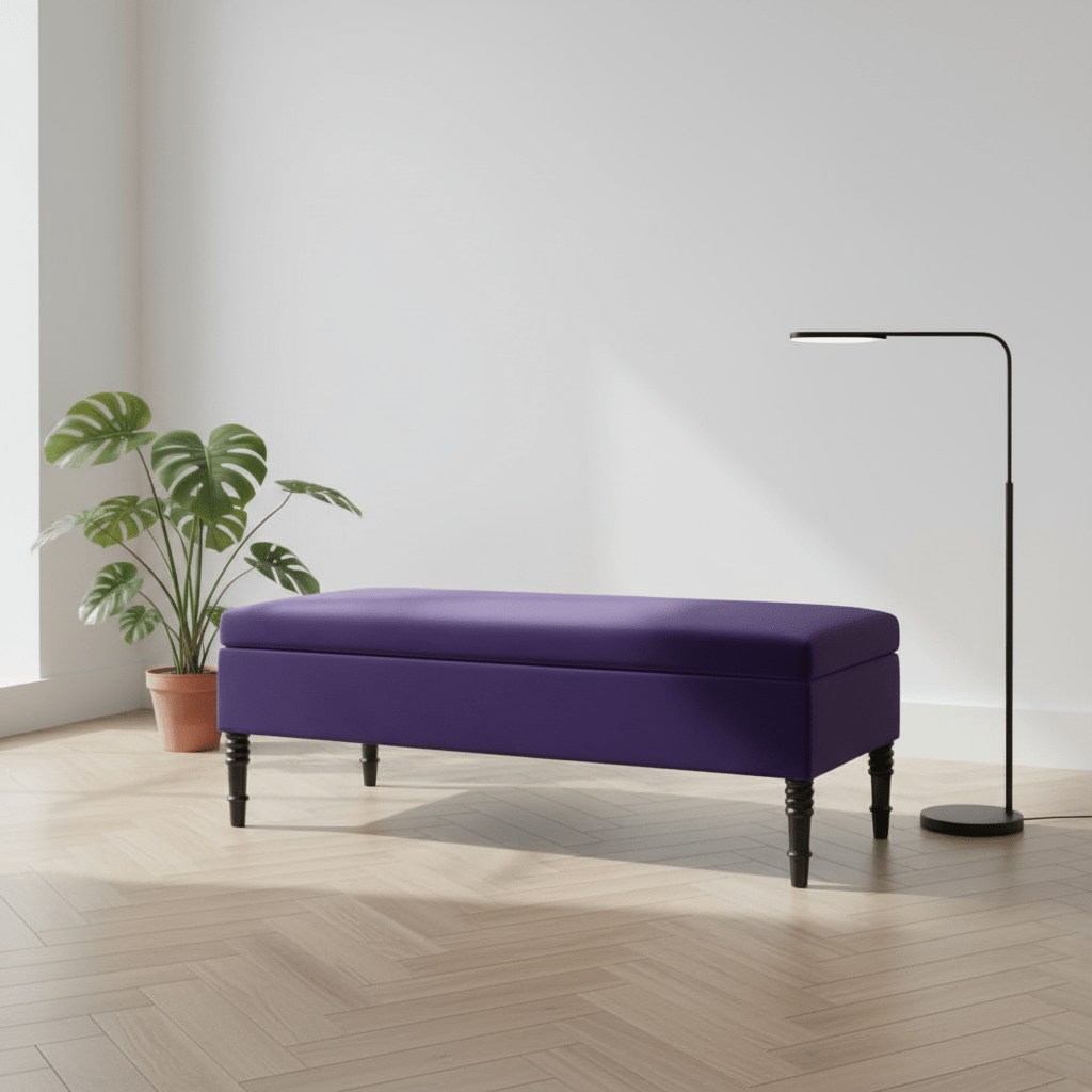 Modern Smooth Lid Storage Bench Premium Minimalist Style - ISTOOLS