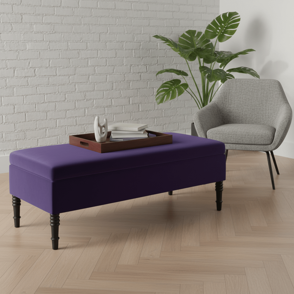 Modern Smooth Lid Storage Bench Premium Minimalist Style - ISTOOLS