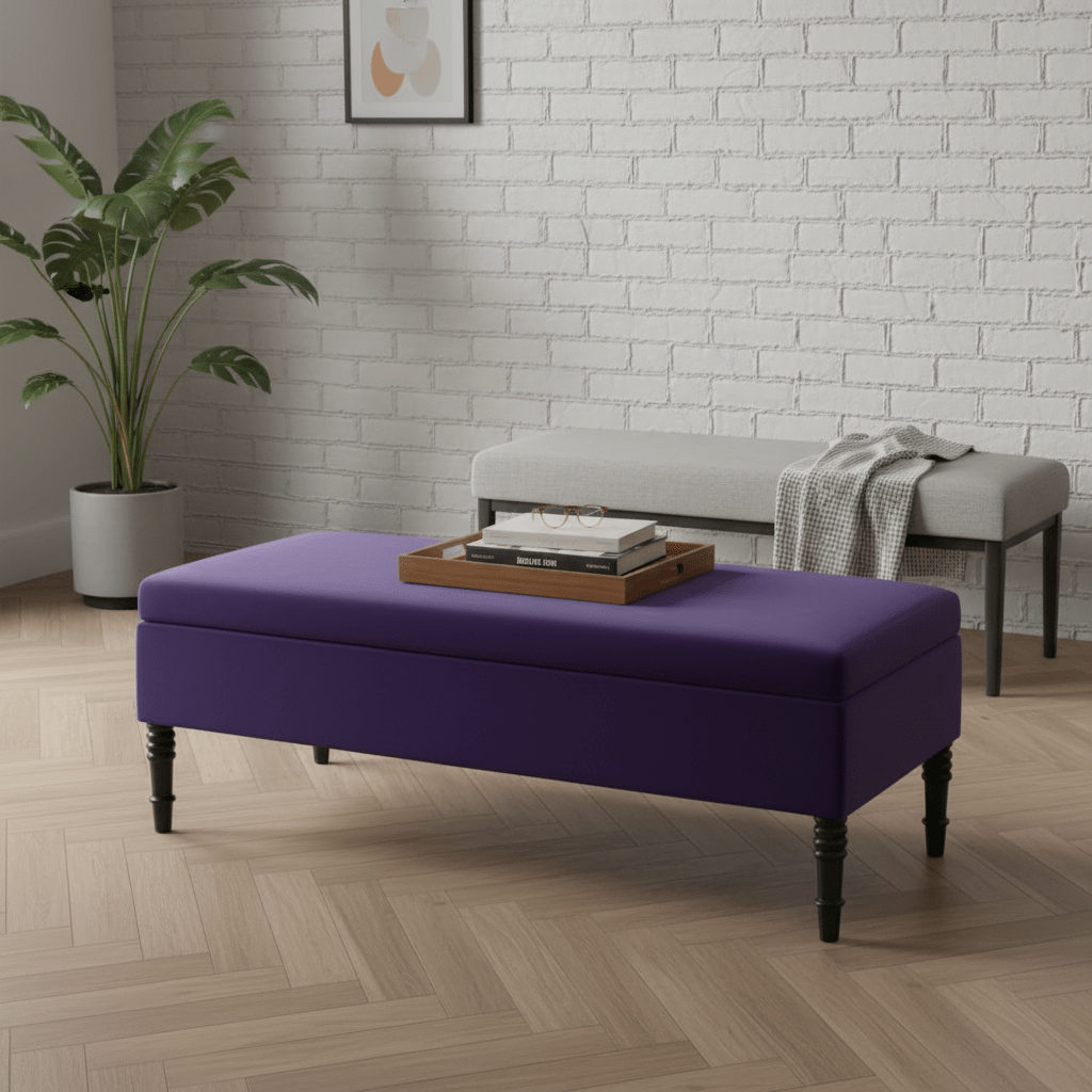 Modern Smooth Lid Storage Bench Premium Minimalist Style - ISTOOLS