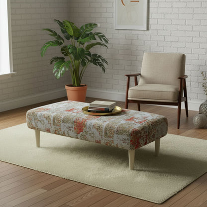 Modern Smooth Lid Storage Bench Vibrant Art Style UK - ISTOOLS