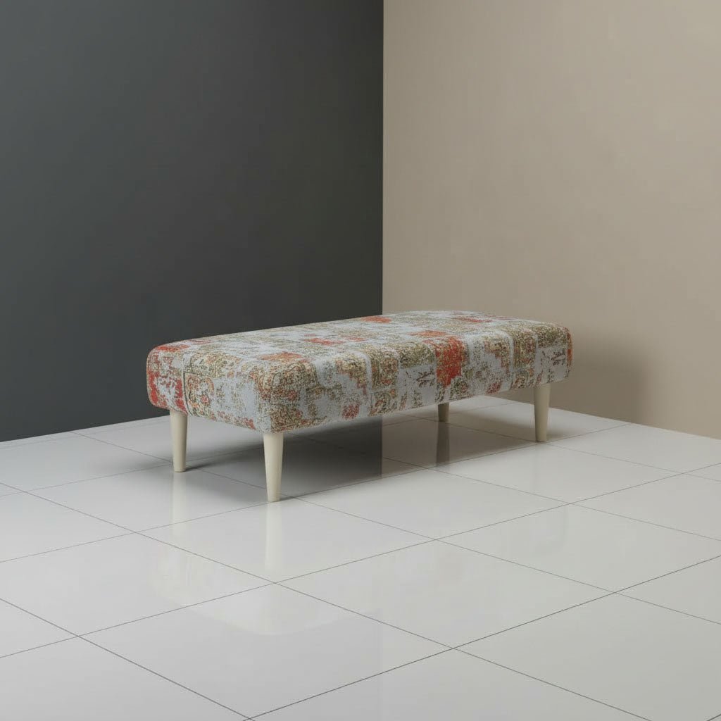 Modern Smooth Lid Storage Bench Vibrant Art Style UK - ISTOOLS