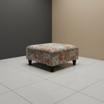 Modern Smooth Lid Storage Footstool Solid Finish UK Made - ISTOOLS