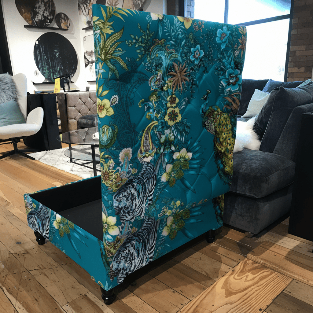 Modern Square Tufted Footstool Ottoman UK Handcrafted bec - ISTOOLS