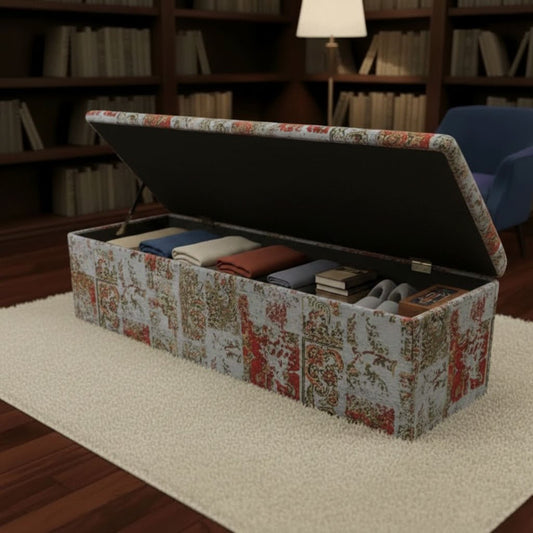 Modern Vibrant Motif Storage Bench Made to Measure Sizes - ISTOOLS
