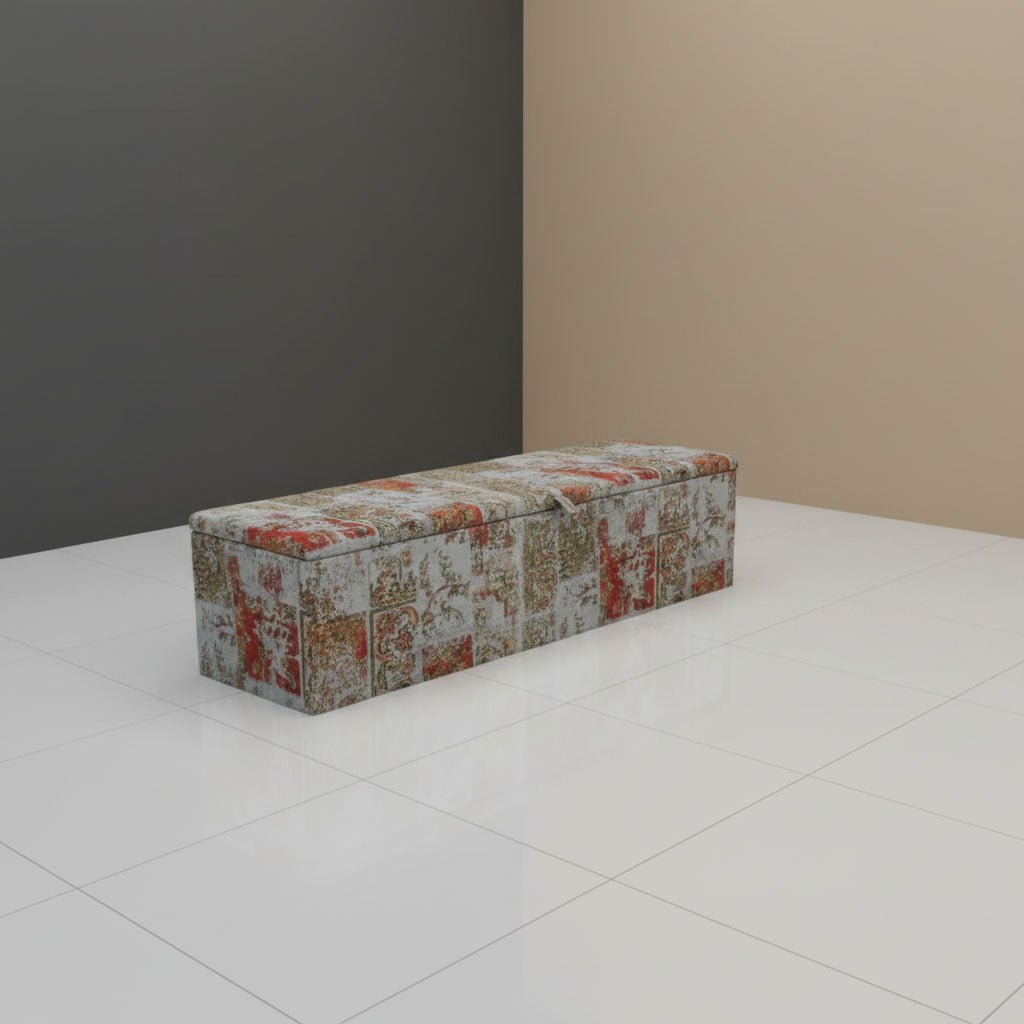 Modern Vibrant Motif Storage Bench Made to Measure Sizes - ISTOOLS