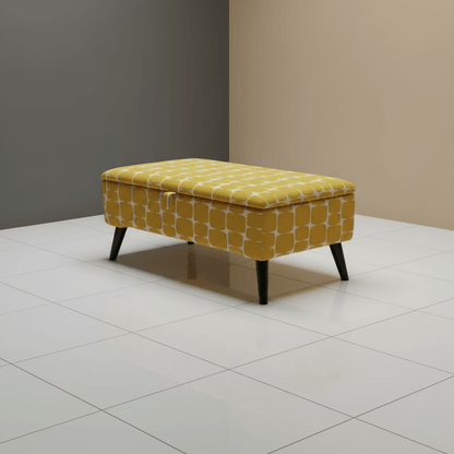 Multi - functional Padded Seat for Small Spaces – Ottoman Storage Bench with Hidden Storage - ISTOOLS