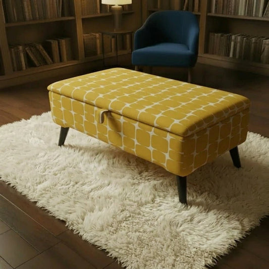 Multi-functional Padded Seat for Small Spaces – Ottoman Storage Bench with Hidden Storage - ISTOOLS