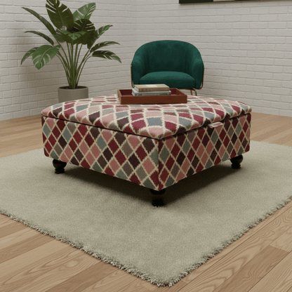 Multi - purpose Ottoman Square Footrest for Family Rooms – Stylish & Functional - ISTOOLS