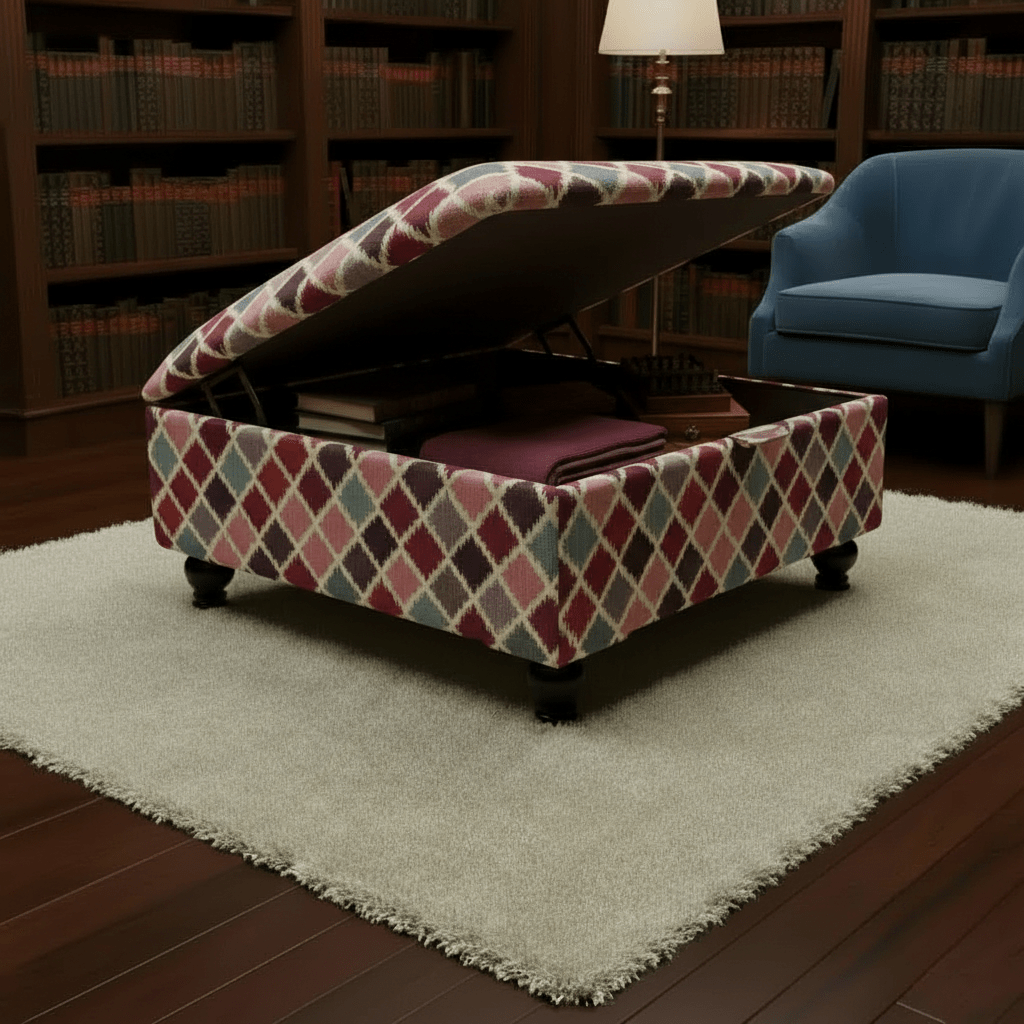 Multi - purpose Ottoman Square Footrest for Family Rooms – Stylish & Functional - ISTOOLS