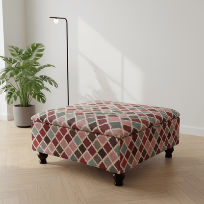 Multi - purpose Ottoman Square Footrest for Family Rooms – Stylish & Functional - ISTOOLS