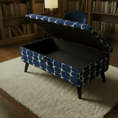 Multi - Purpose Ottoman Storage Bench – Footstool Pouffe for Lounge with Hidden Storage - ISTOOLS