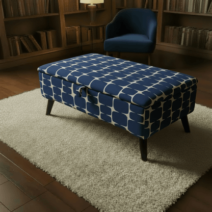 Multi - Purpose Ottoman Storage Bench – Footstool Pouffe for Lounge with Hidden Storage - ISTOOLS