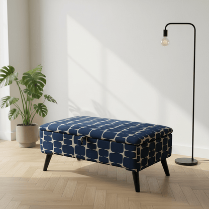 Multi - Purpose Ottoman Storage Bench – Footstool Pouffe for Lounge with Hidden Storage - ISTOOLS