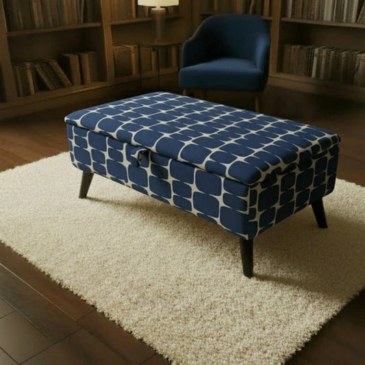 Multi-Purpose Ottoman Storage Bench – Footstool Pouffe for Lounge with Hidden Storage - ISTOOLS