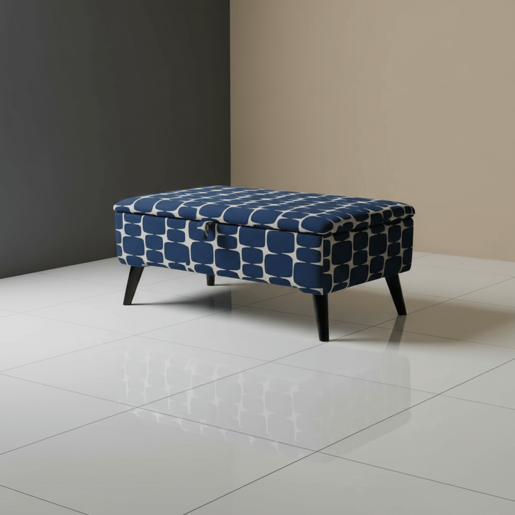 Multi - Purpose Ottoman Storage Bench – Footstool Pouffe for Lounge with Hidden Storage - ISTOOLS