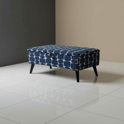 Multi - Purpose Ottoman Storage Bench – Footstool Pouffe for Lounge with Hidden Storage - ISTOOLS