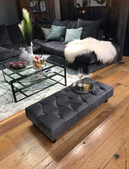 Non storage Chesterfield Footstool Bench, Pouffe footrest - ISTOOLS