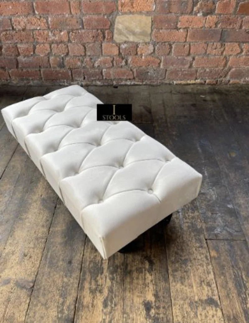 Non storage Chesterfield Footstool Bench, Pouffe footrest - ISTOOLS
