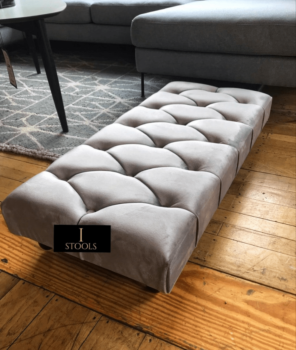 Non storage Chesterfield Footstool Bench, Pouffe footrest - ISTOOLS