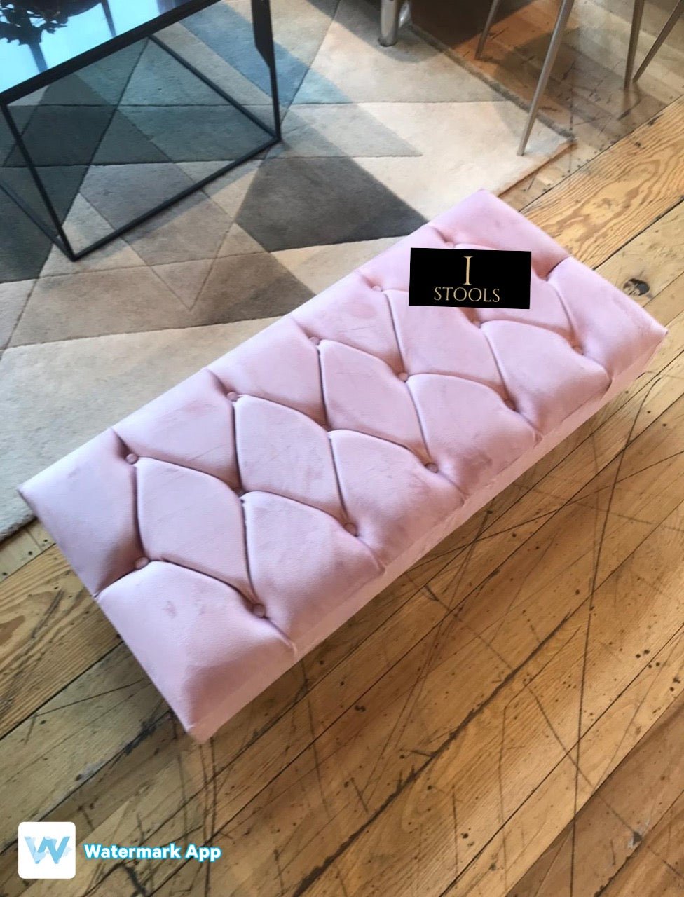 Non storage Chesterfield Footstool Bench, Pouffe footrest - ISTOOLS