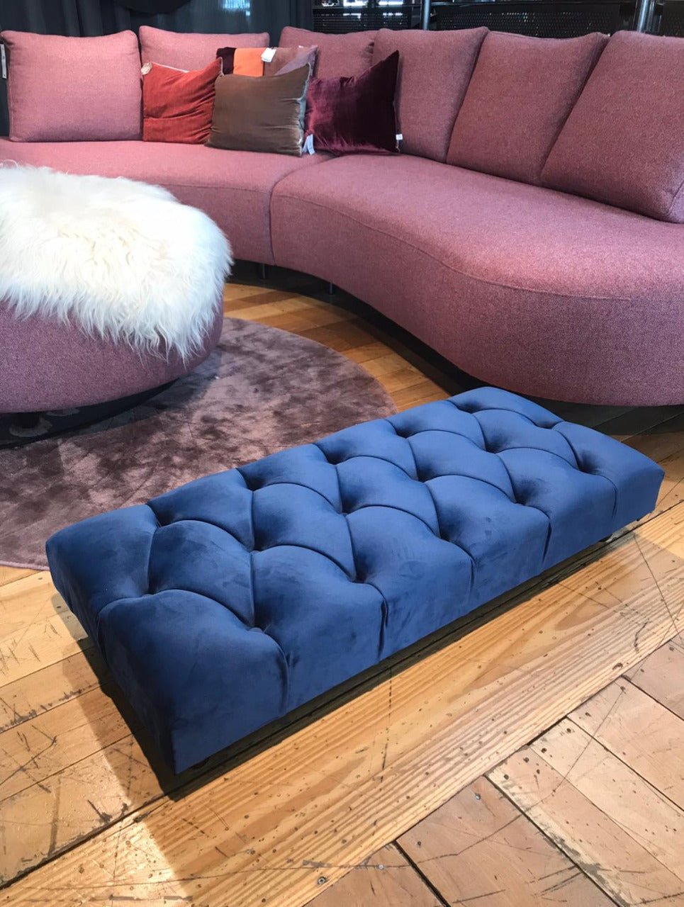Non storage Chesterfield Footstool Bench, Pouffe footrest - ISTOOLS