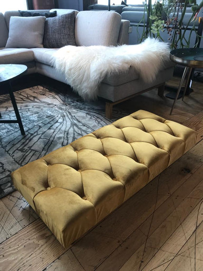 Non storage Chesterfield Footstool Bench, Pouffe footrest - ISTOOLS