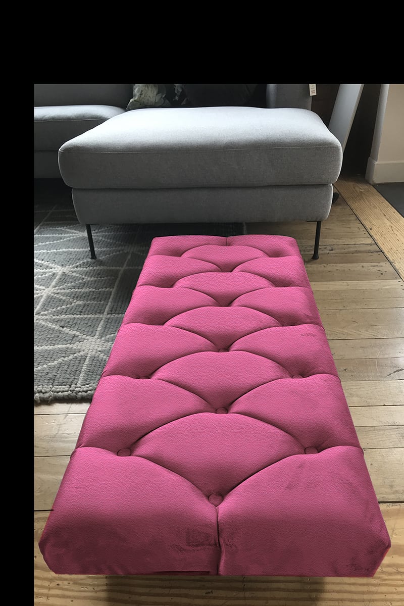 Non storage Chesterfield Footstool Bench, Pouffe footrest - ISTOOLS