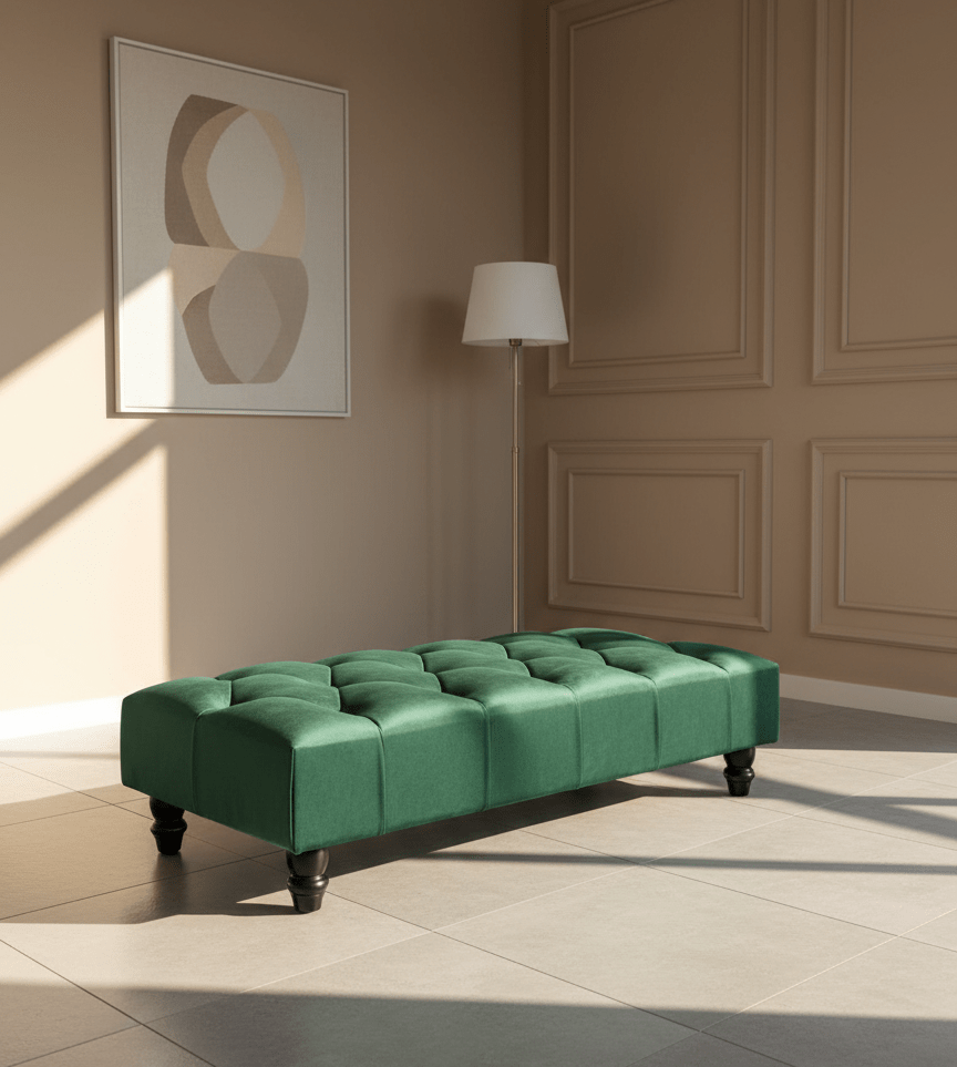 Non storage Chesterfield Footstool Bench, Pouffe footrest - ISTOOLS