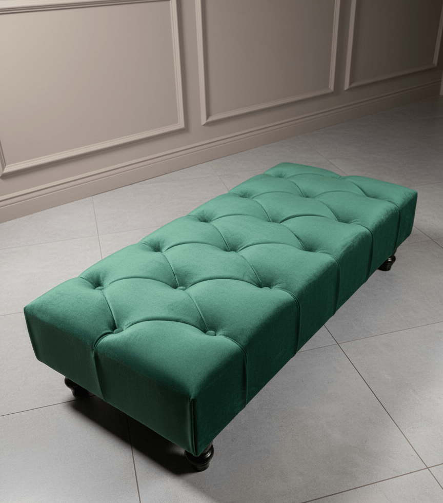 Non storage Chesterfield Footstool Bench, Pouffe footrest - ISTOOLS