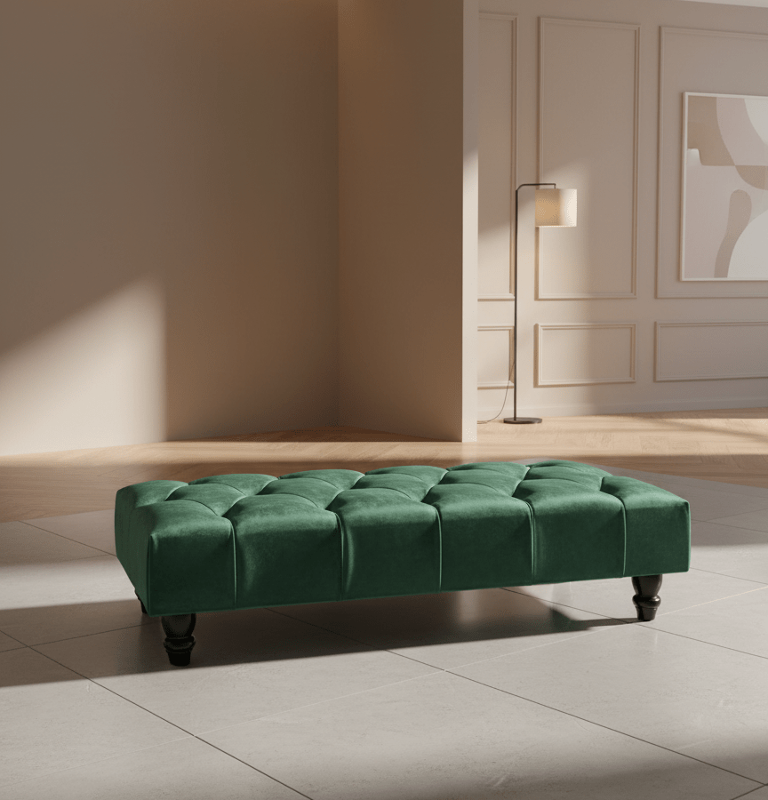 Non storage Chesterfield Footstool Bench, Pouffe footrest - ISTOOLS