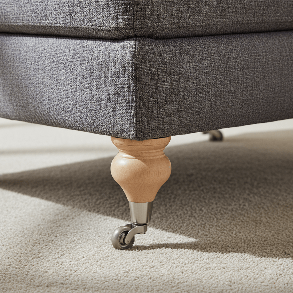 Oak Natural Wooden Castor Foot - ISTOOLS