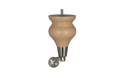 Oak Natural Wooden Castor Foot - ISTOOLS