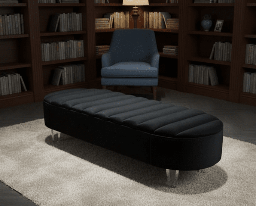 Olivia Black Storage Ottoman Coffee Table Bench – UK Handmade Multi-Functional Seat - ISTOOLS