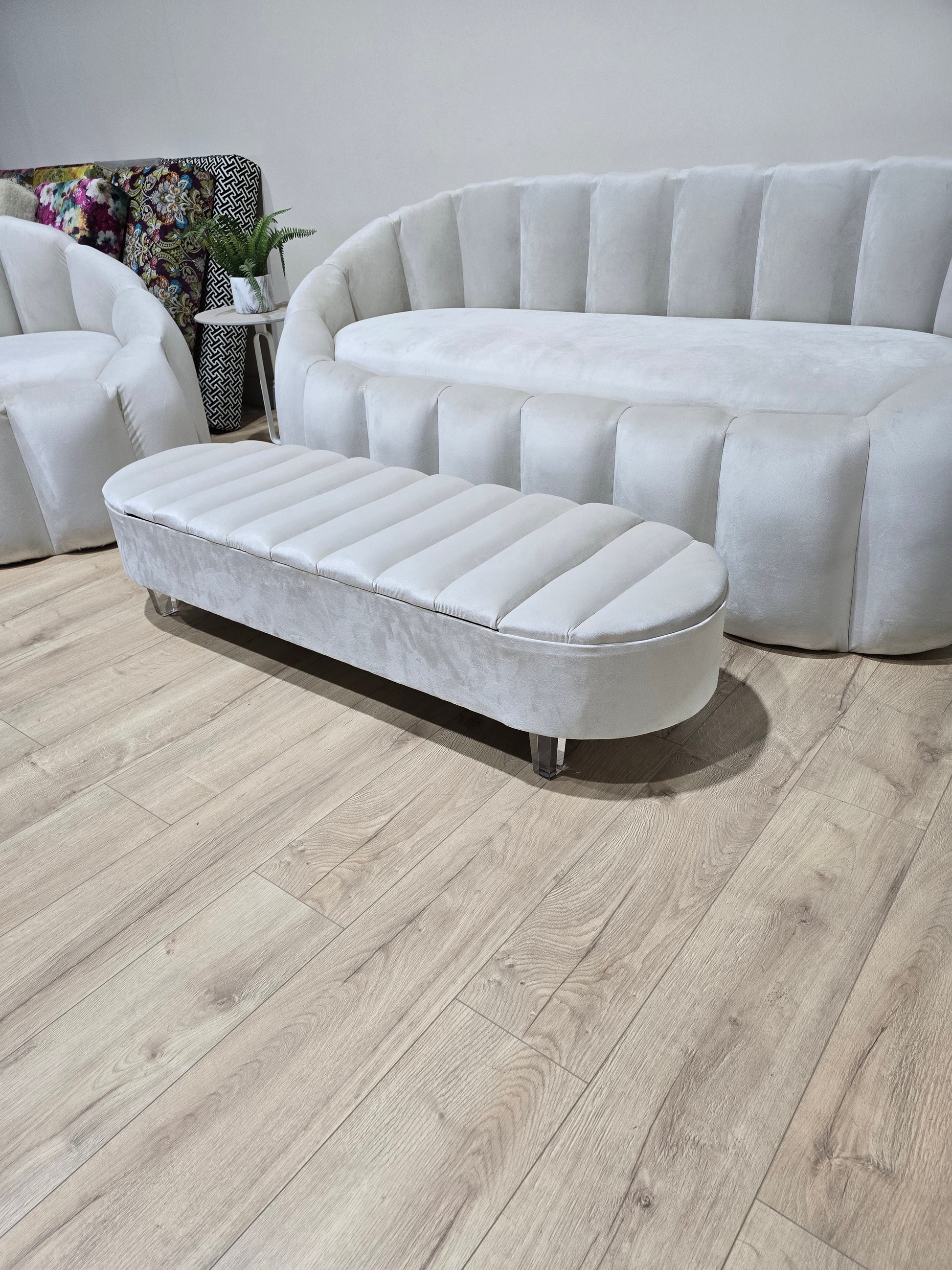 Olivia Coffee Table Bench - lid panel lid storage Footstool seat - ISTOOLS