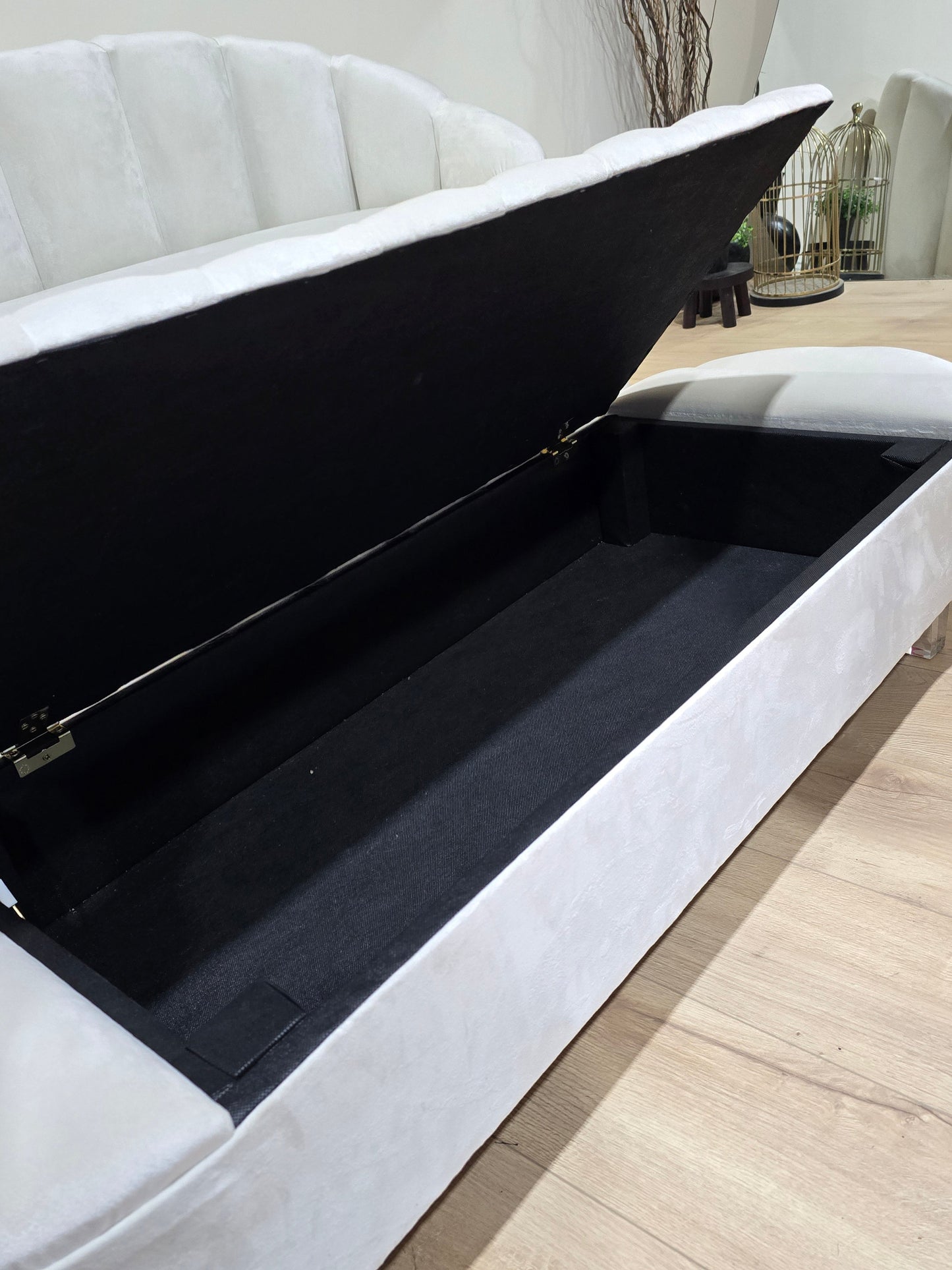 Olivia Coffee Table Bench - lid panel lid storage Footstool seat - ISTOOLS