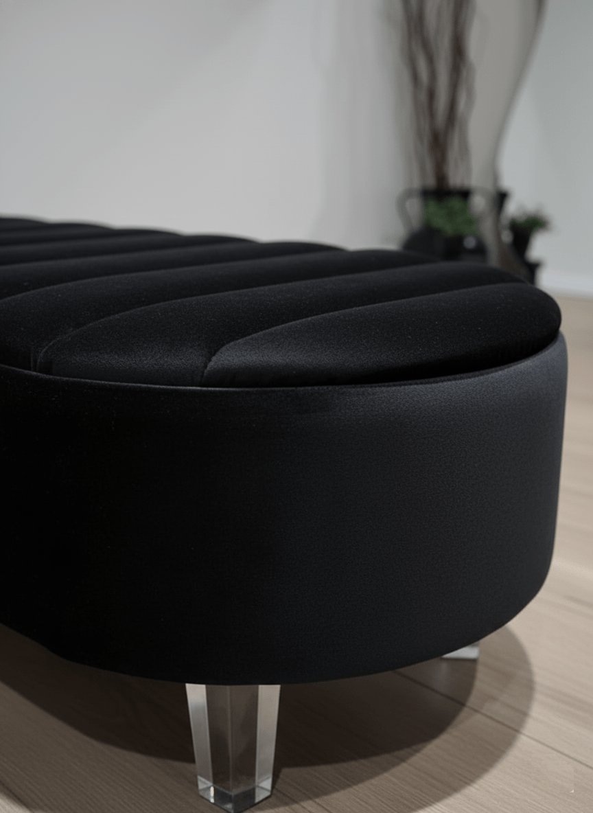 Stylish Black Ottoman Storage Coffee Table – Handmade UK Furniture - ISTOOLS