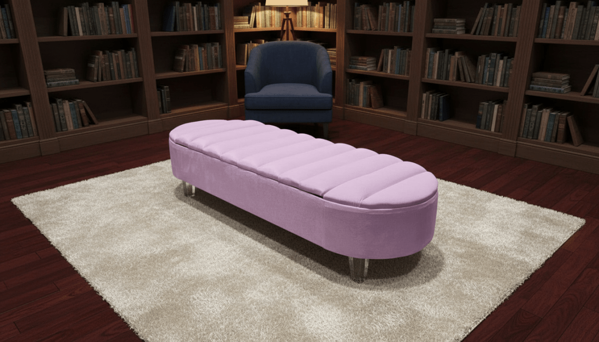 Olivia Pink Storage Ottoman Coffee Table Bench – UK Handmade Multi - Functional Seat - ISTOOLS