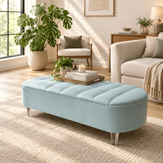Olivia Storage Ottoman Bench - UK Handmade - ISTOOLS