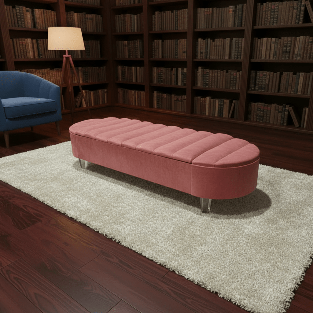 Olivia Storage Ottoman Coffee Table Bench – UK Handmade Multi - Functional Seat - ISTOOLS
