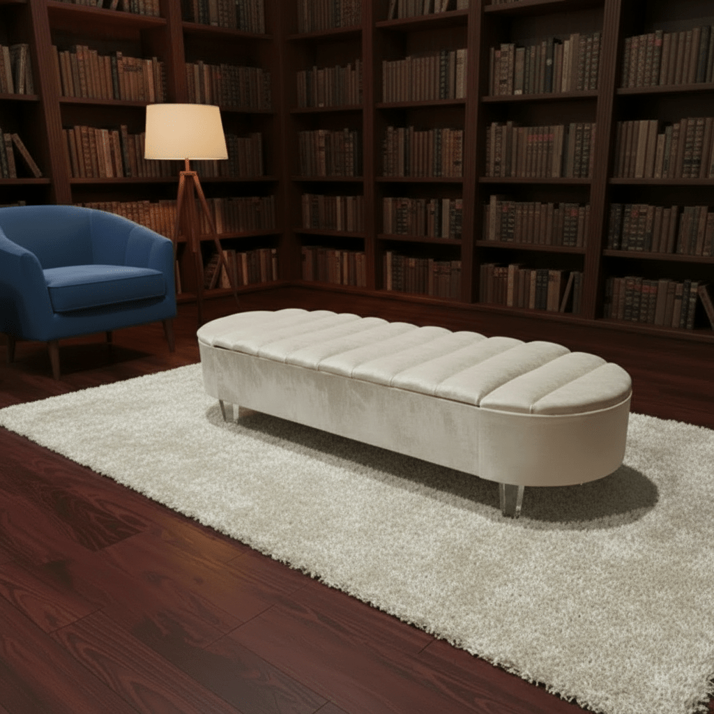 Olivia Storage Ottoman Coffee Table Bench – UK Handmade Multi - Functional Seat - ISTOOLS