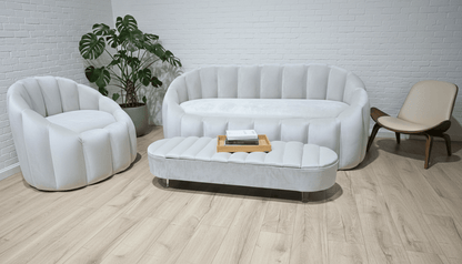 Olivia White Storage Ottoman Coffee Table Bench – UK Handmade Multi - Functional Seat - ISTOOLS