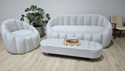 Olivia White Storage Ottoman Coffee Table Bench – UK Handmade Multi - Functional Seat - ISTOOLS