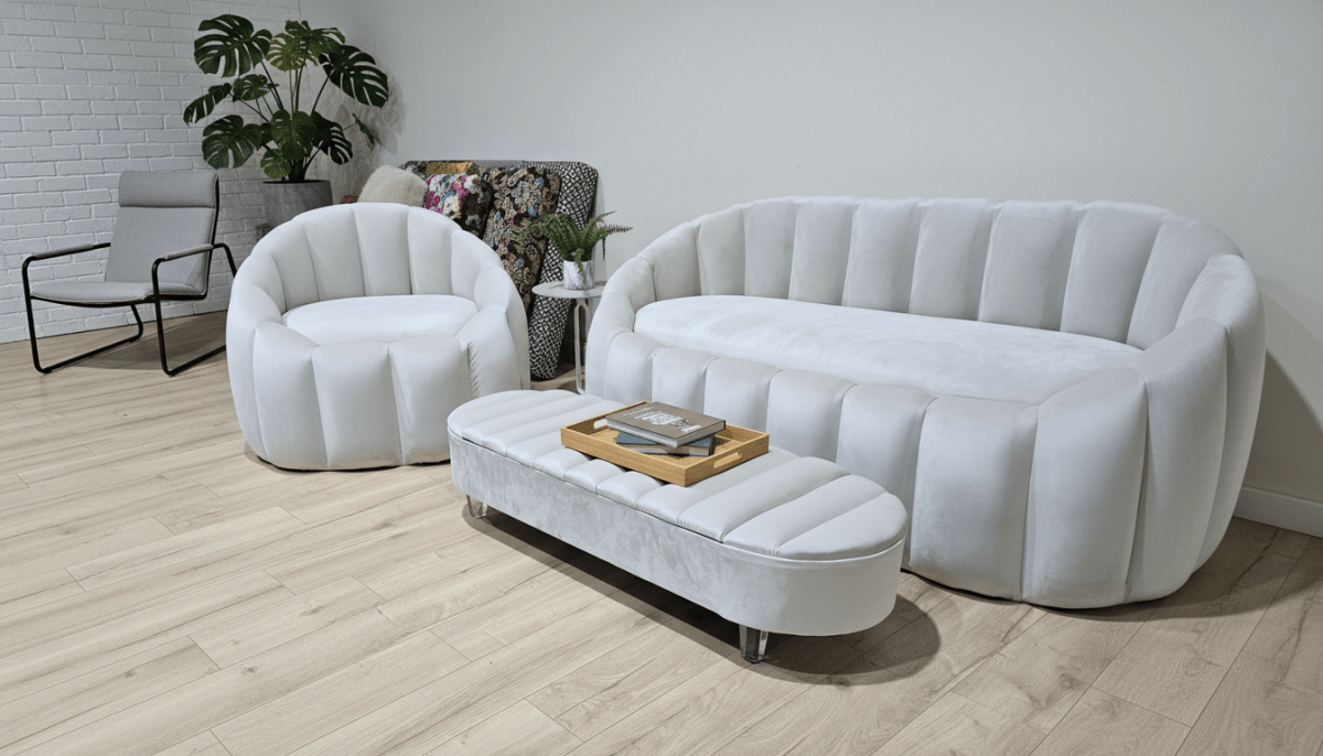 Olivia White Storage Ottoman Coffee Table Bench – UK Handmade Multi - Functional Seat - ISTOOLS