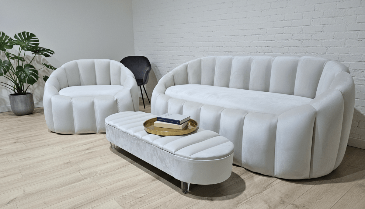 Olivia White Storage Ottoman Coffee Table Bench – UK Handmade Multi - Functional Seat - ISTOOLS