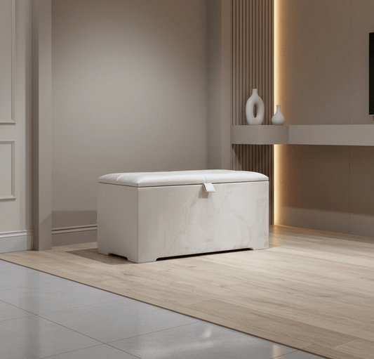 Ottoman deep bedroom storage box bench seat - ISTOOLS