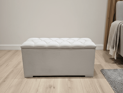 Ottoman end of bed deep storage box chesterfield lid - ISTOOLS