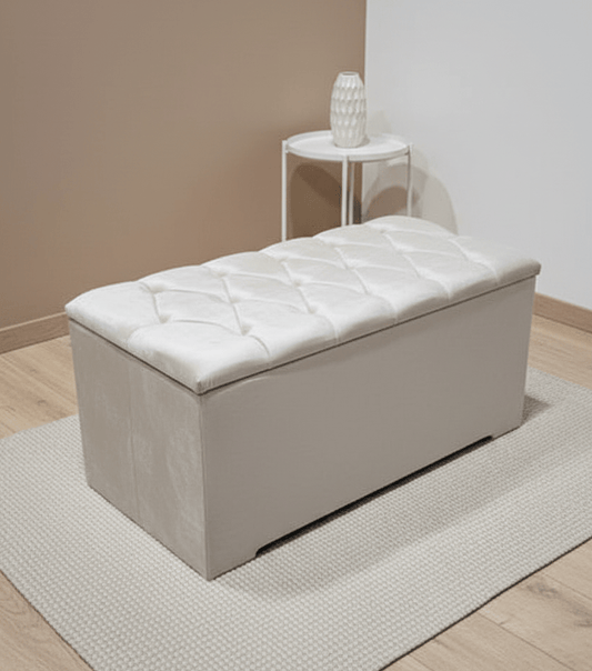 Ottoman end of bed deep storage box chesterfield lid - ISTOOLS