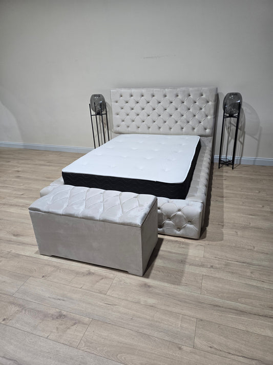 Ottoman end of bed deep storage box chesterfield lid - ISTOOLS